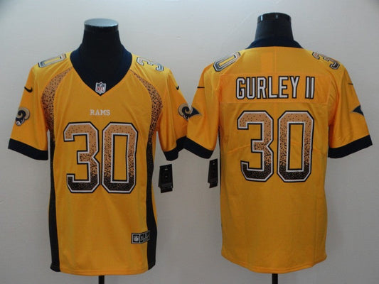 Men's Los Angeles Rams Todd Gurley II #30 Yellow Player Game Jersey