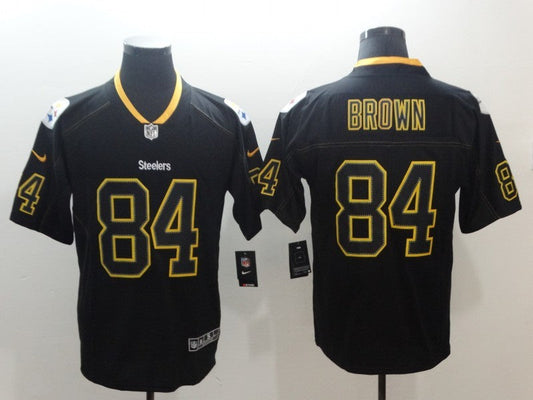 Men's Pittsburgh Steelers Antonio Brown #84 Black Alternate Player Jersey