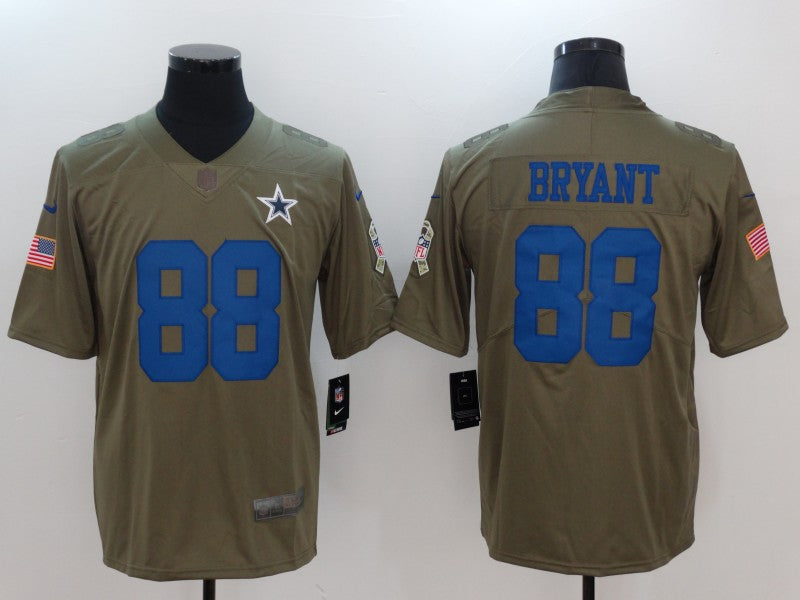 Men's Dallas Cowboys Dez Bryant #88 Brown Game Jersey