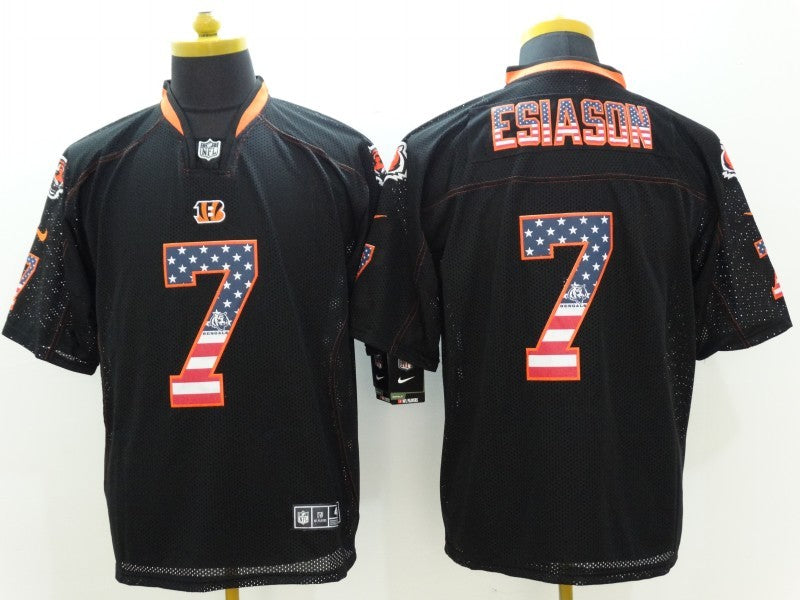 Men's Cincinnati Bengals Boomer Esiason #7 Black Game Jersey