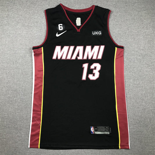 Men's Miami Heat Bam Adebayo #13 Black 2022/23 Fast Break Replica Jersey - Icon Edition