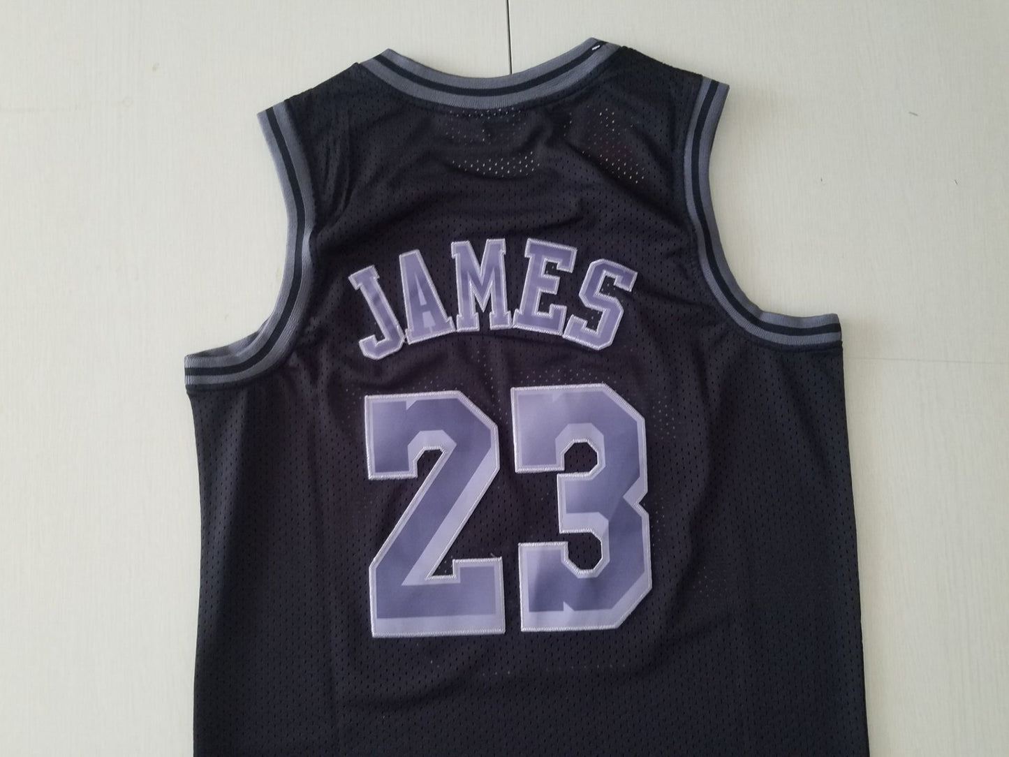 Men's Los Angeles Lakers LeBron James Black Hardwood Classics Swingman Jersey