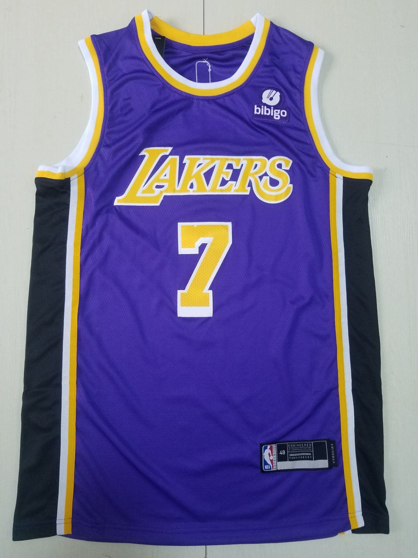 Men's Los Angeles Lakers Carmelo Anthony #7 Purple Fast Break Replica Jersey