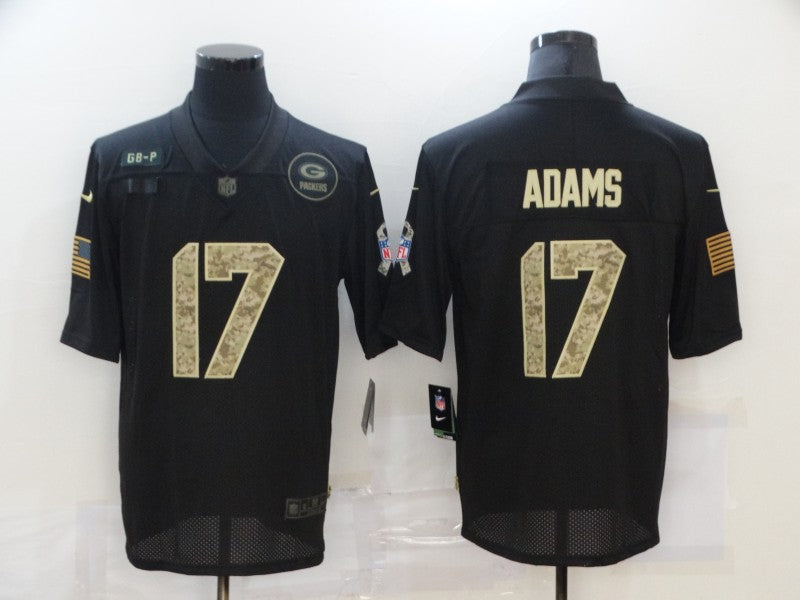 Men's Green Bay Packers Davante Adams #17 Black Game Jersey