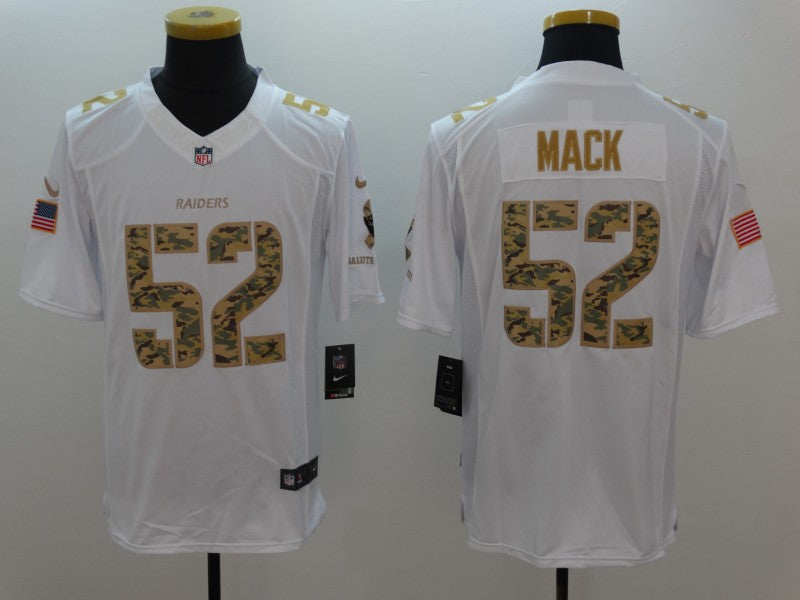 Men's Las Vegas Raiders Khalil Mack #52 White Alternate Game Jersey