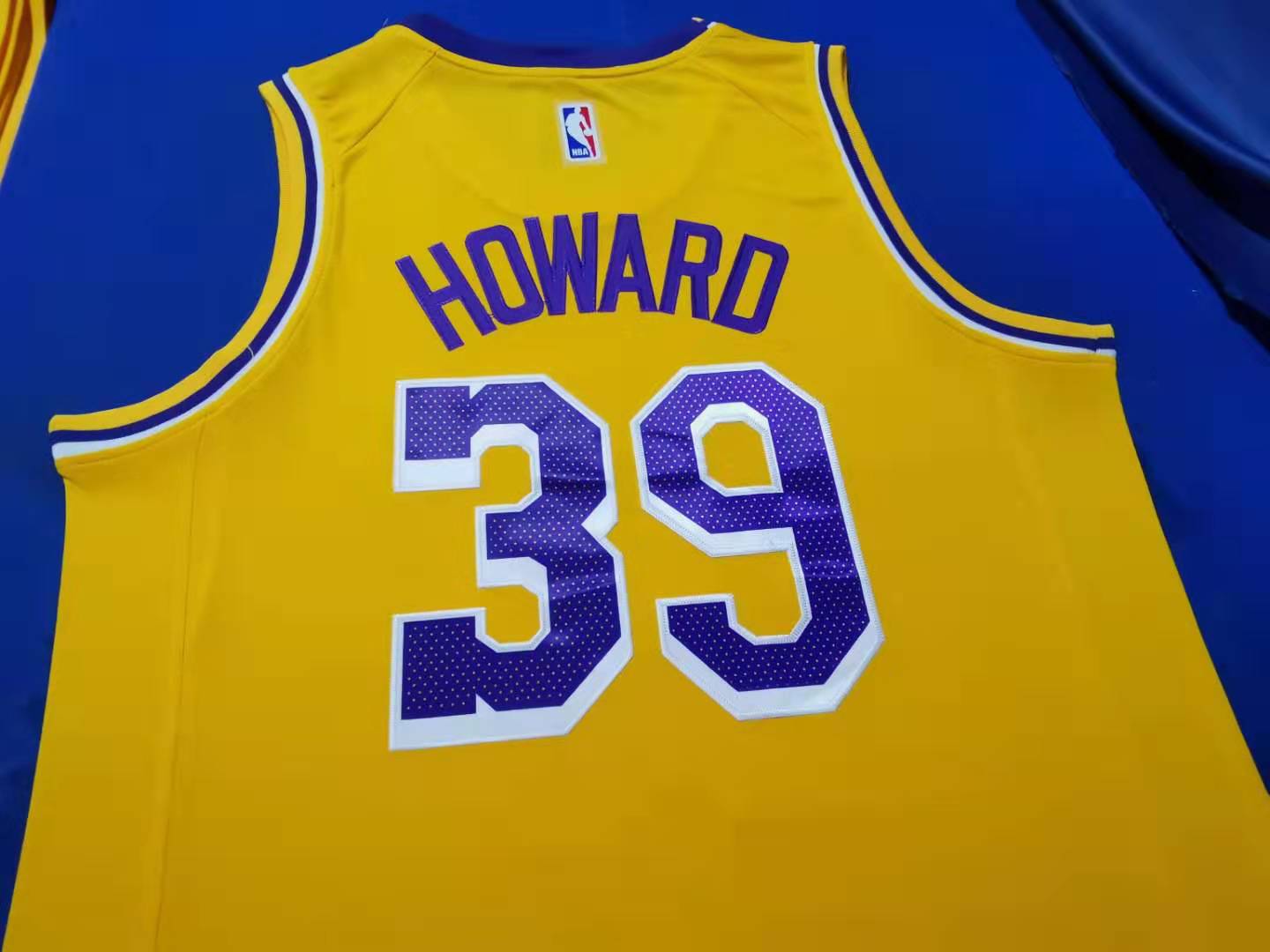 Men's Los Angeles Lakers Dwight Howard #39 NBA Yellow Jersey