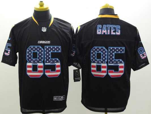 Men's Los Angeles Chargers Antonio Gates #85 Black Game Jersey