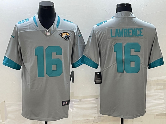 Men's Jacksonville Jaguars Trevor Lawrence #16 Gray Inverted Legend Jersey