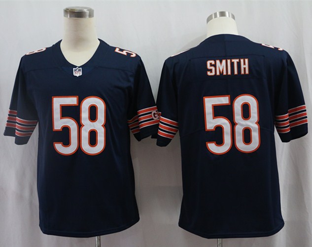 Men's Chicago Bears Roquan Smith #58 Navy Game Jersey