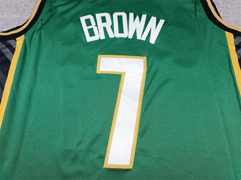 Men's Boston Celtics Jaylen Brown #7 Green 2022/23 Swingman Jersey - City Edition