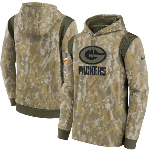 Men's Green Bay Packers NFL 2021 Salute to Service Hoodie Camouflage