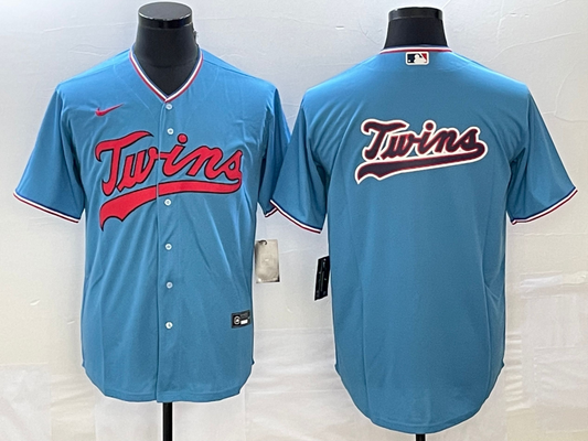 Men's Minnesota Twins Blue Replica Player Logo Jersey