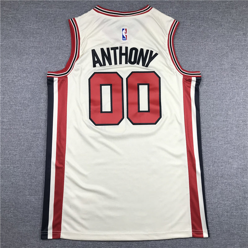 Men's Portland Trail Blazers Carmelo Anthony White Swingman Jersey City Edition