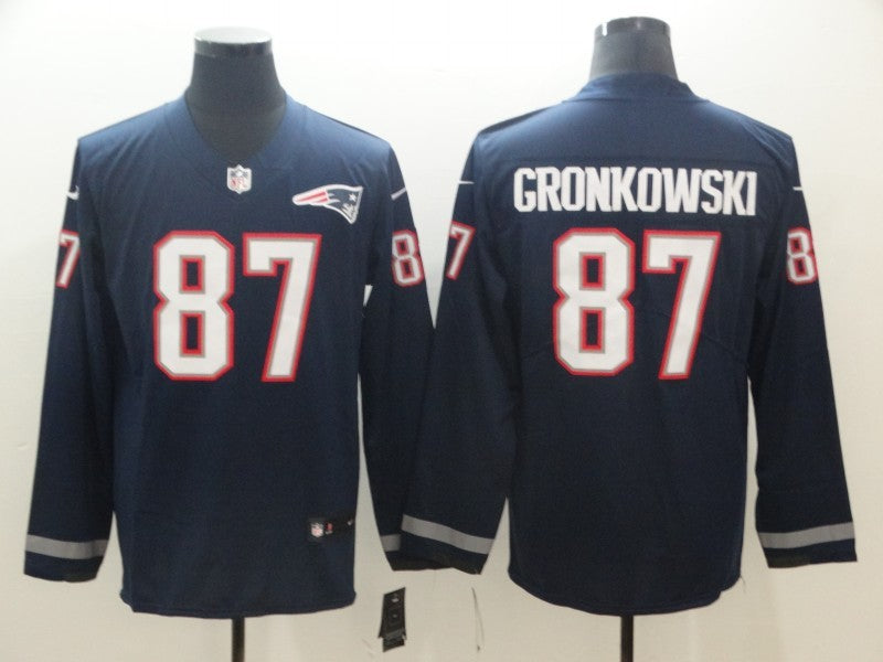 Men's New England Patriots Rob Gronkowski #87 Navy Player Game Jersey