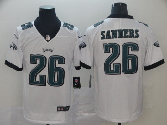 Men's Philadelphia Eagles Miles Sanders #26 White Game Jersey