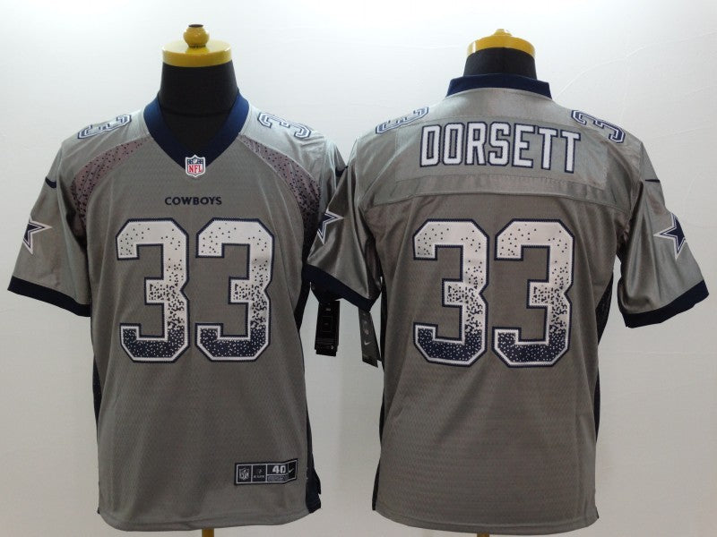 Men's Dallas Cowboys Tony Dorsett #33 Gray Game Jersey