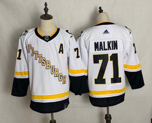 Men's Pittsburgh Penguins Evgeni Malkin #71 White Player Game Jersey