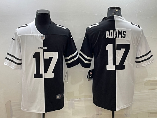 Men's Las Vegas Raiders Davante Adams #17 Black/White Game Jersey