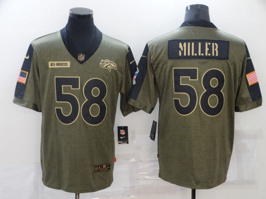 Men's Denver Broncos Von Miller #58 Brown Game Player Jersey