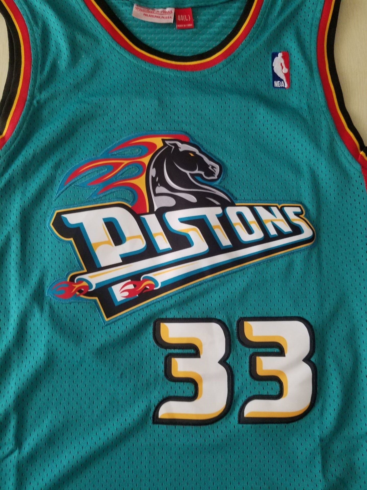 Men's Detroit Pistons Grant Hill 1998-99 Green Hardwood Classics Swingman Jersey