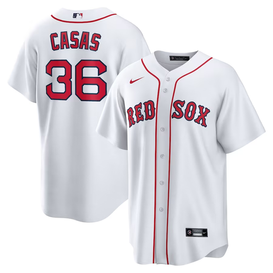 Men's Boston Red Sox Triston Casas #36 White Home Replica Jersey