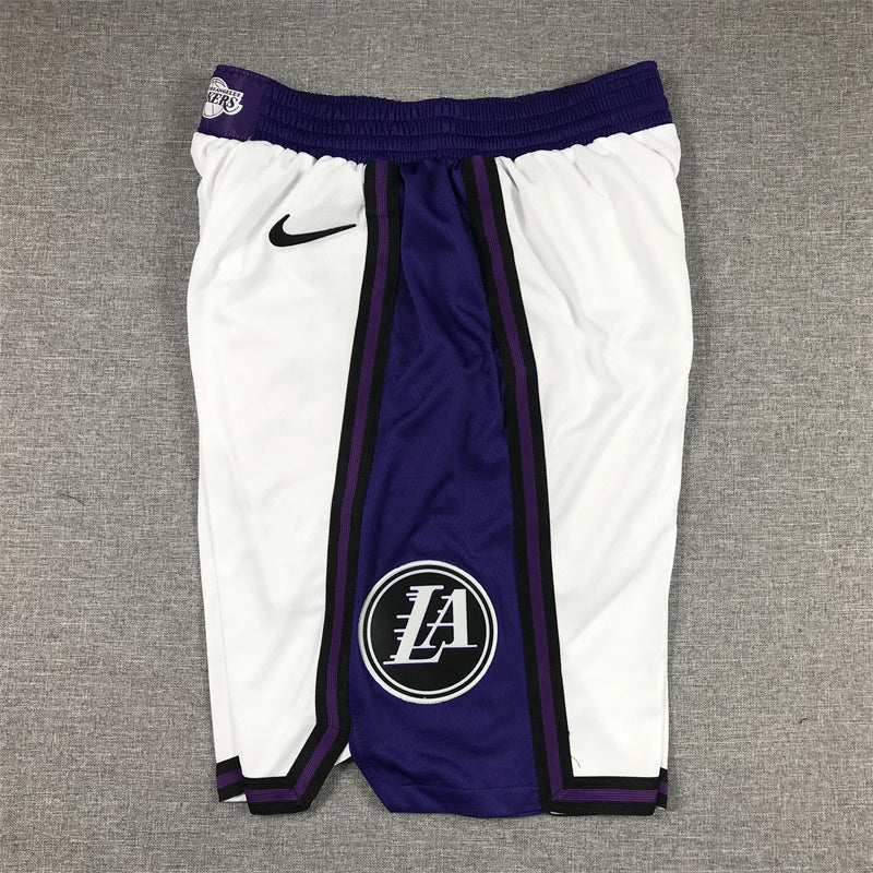 Men's Los Angeles Lakers White 2022/23 City Edition Basketball Shorts