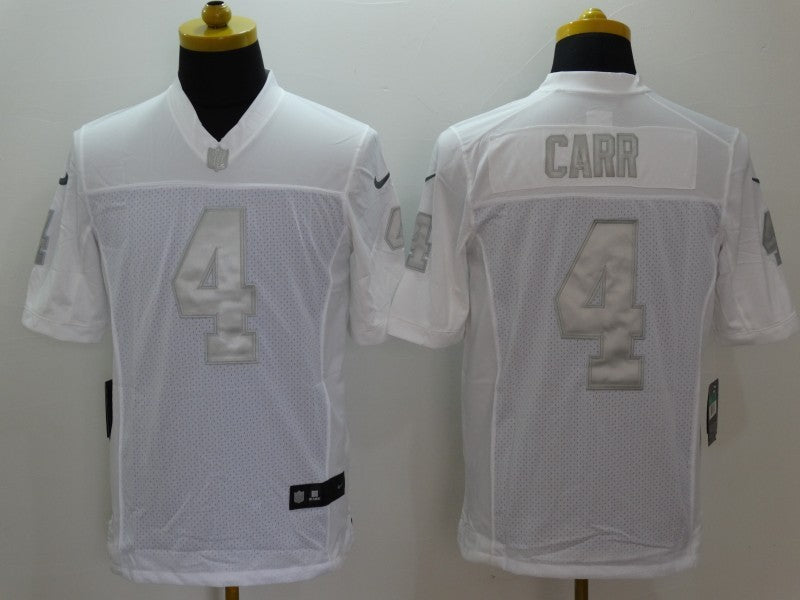 Men's Las Vegas Raiders Derek Carr #4 White Player Jersey