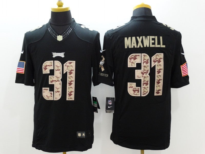 Men's Philadelphia Eagles Byron Maxwell #31 Black Game Player Jersey