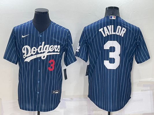 Men's Los Angeles Dodgers Chris Taylor #3 Blue Replica Player Jersey