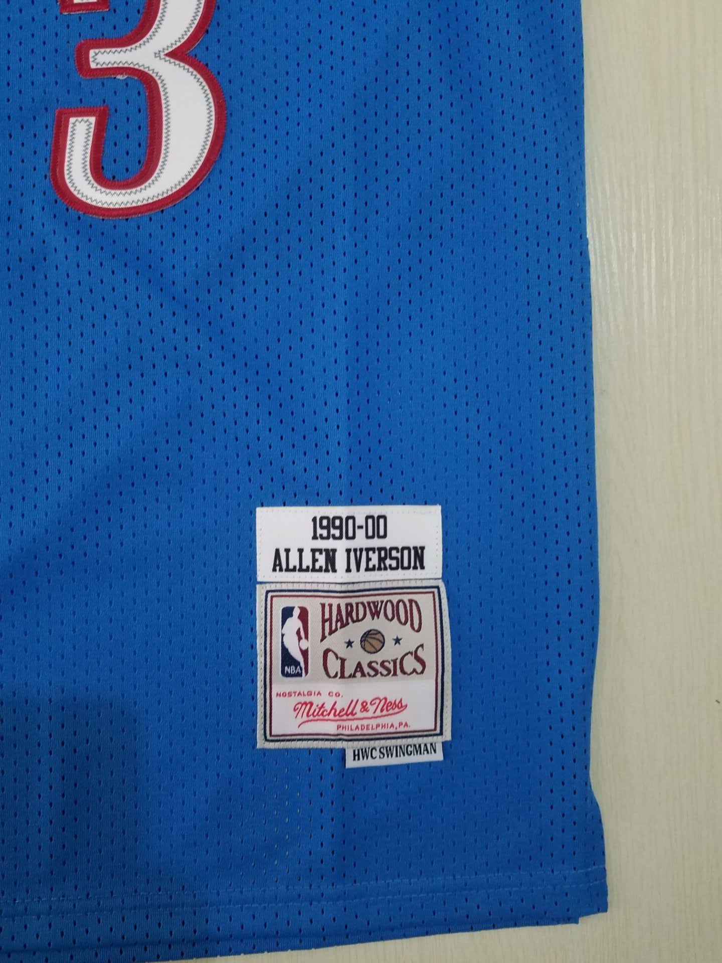 Allen Iverson #3 Philadelphia 76ers Blue Swingman Jersey Full Size