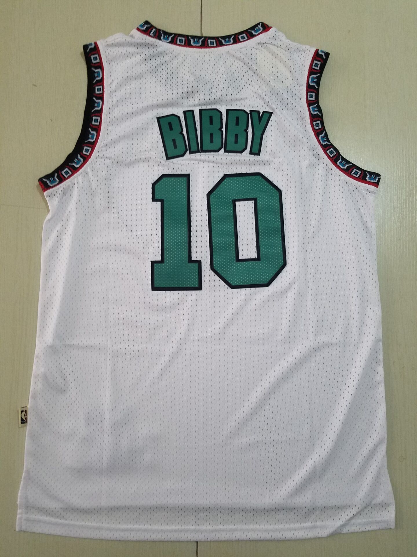 Men's Memphis Grizzlies Mike Bibby #10 White Fast Break Replica Jersey