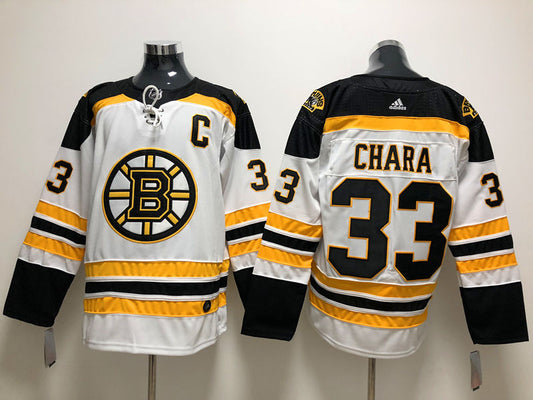 Men's Boston Bruins Zdeno Chara #33 White Replica Jersey