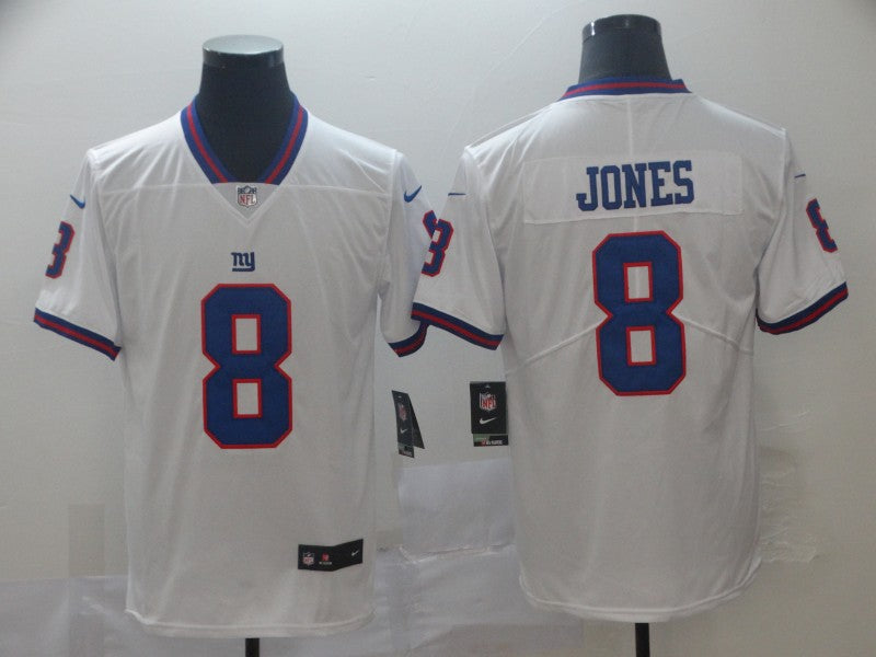 Men's New York Giants Daniel Jones #8 White Game Player Jersey