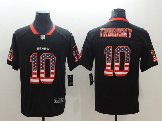 Men's Chicago Bears Mitch Trubisky #10 Black Team Game Jersey