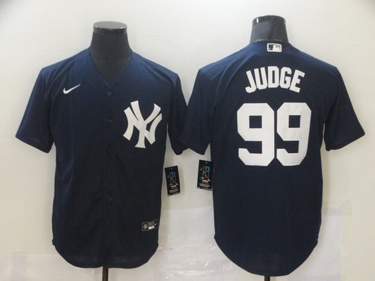 Men's New York Yankees Aaron Judge #99 Navy Replica Baseball Jersey