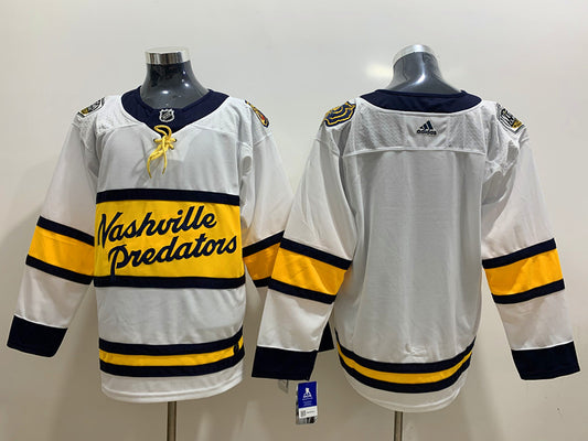 Men's Nashville Predators White Blank Jersey