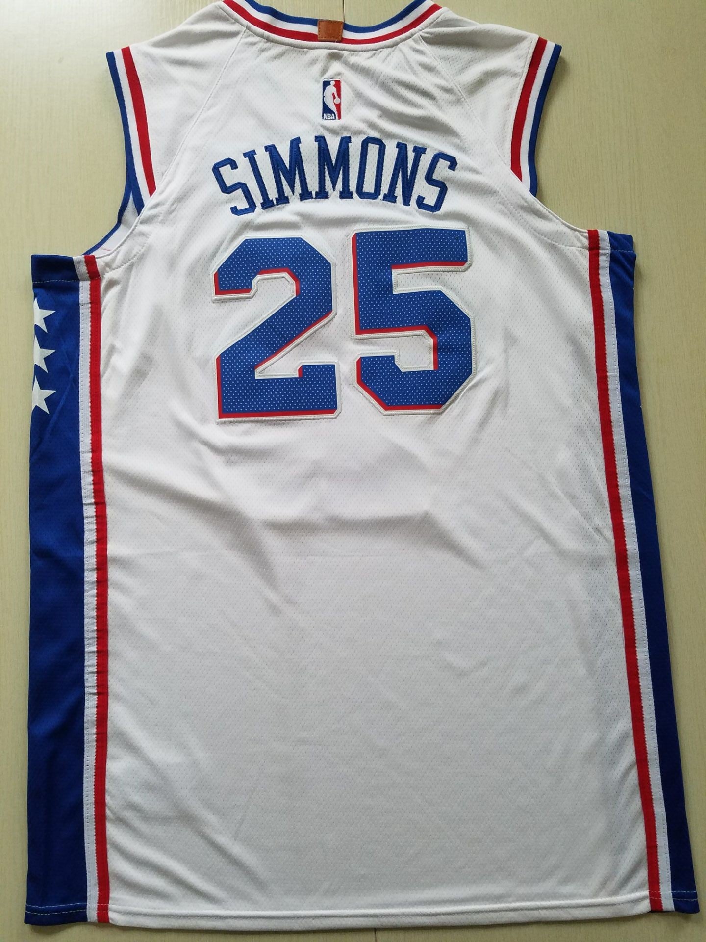 Men's Philadelphia 76ers Ben Simmons #25 White Swingman Jersey