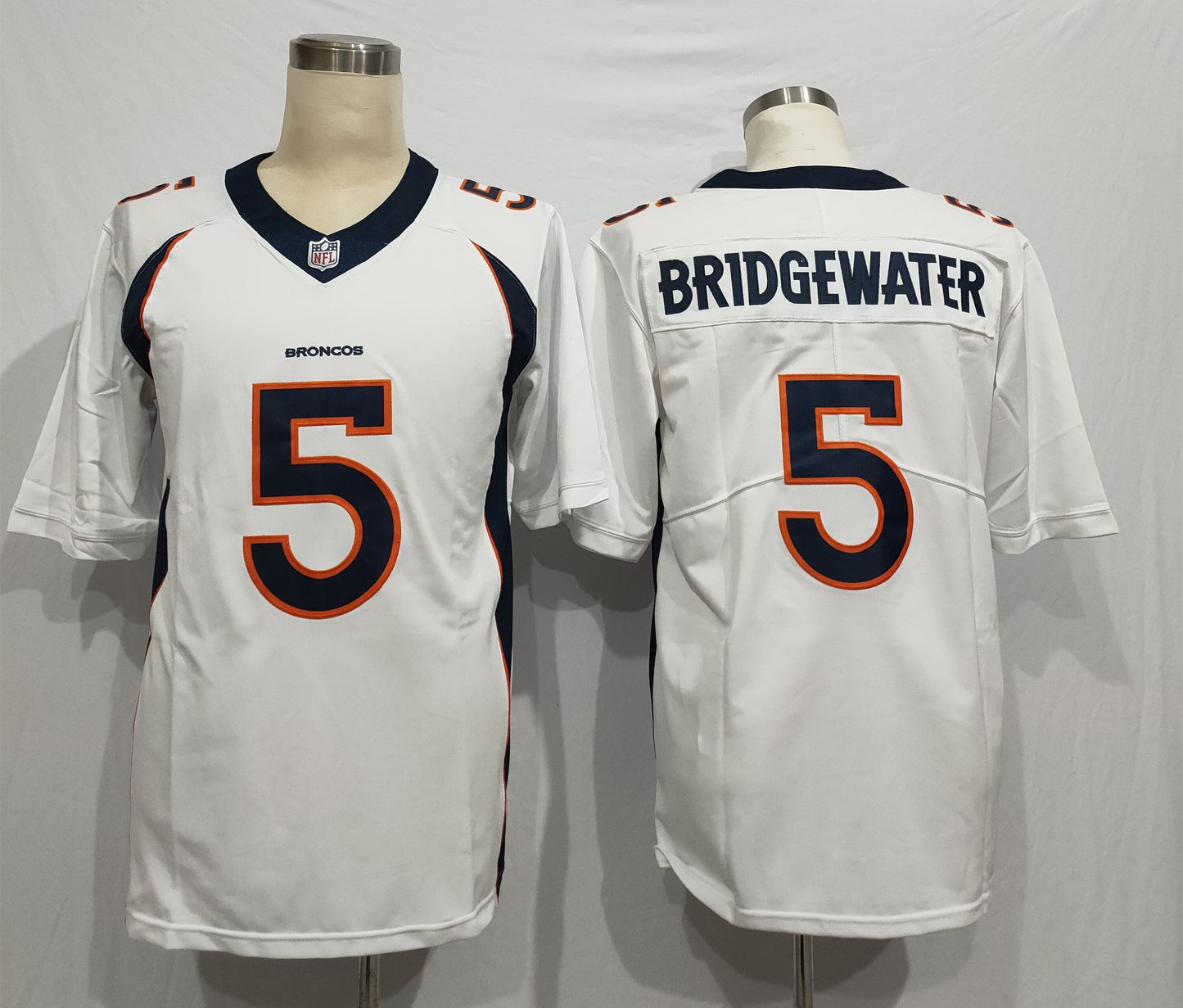 Men's Denver Broncos Teddy Bridgewater #5 White Game Jersey