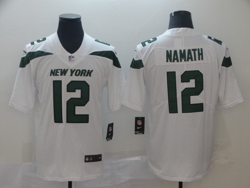 Men's New York Jets Joe Namath White Game Jersey