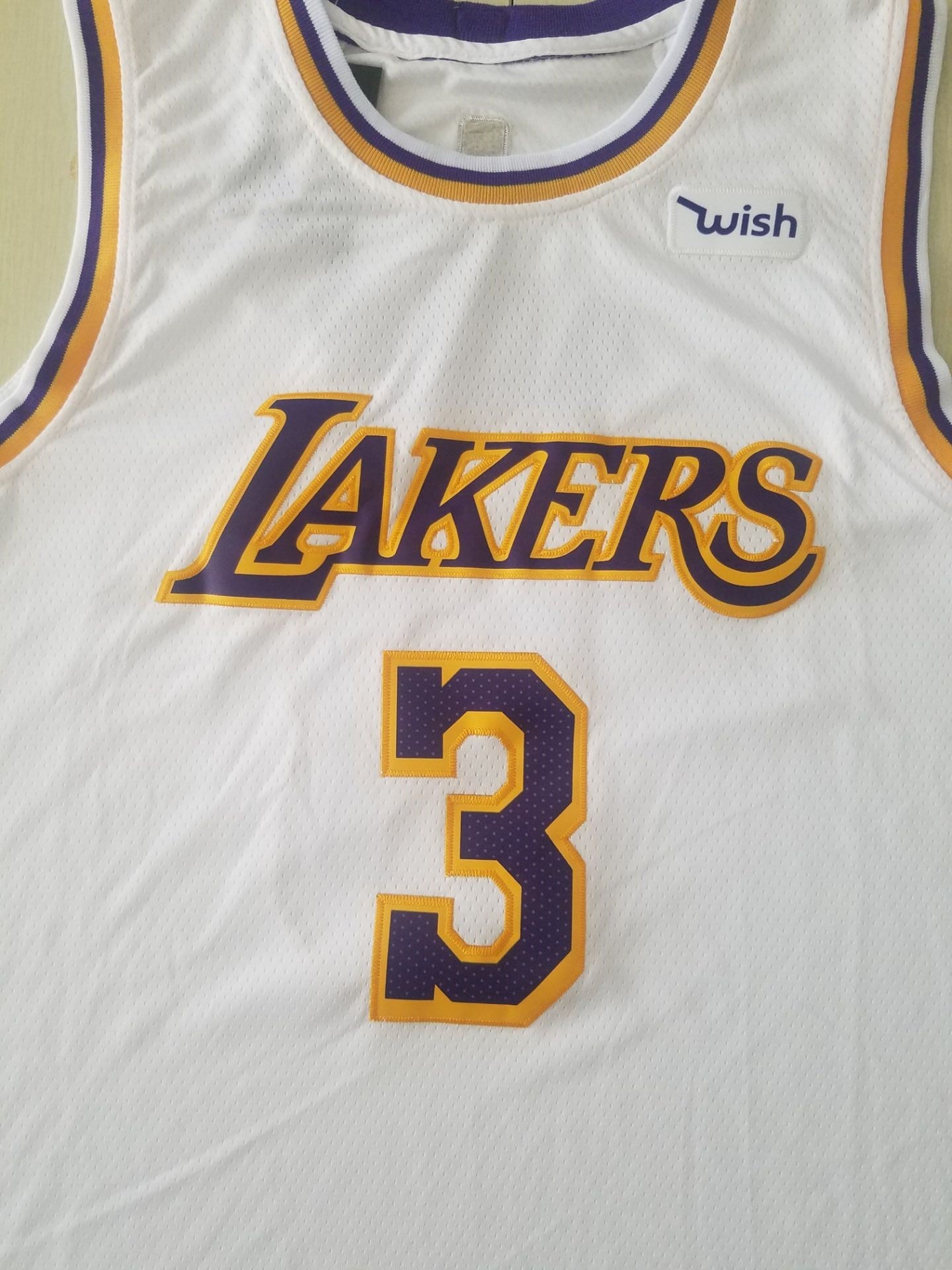 Men's Los Angeles Lakers Anthony Davis White #3 NBA Swingman Jersey