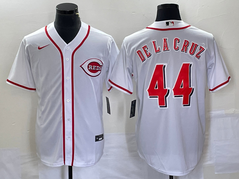 Men's Cincinnati Reds Elly De La Cruz #44 White Home Replica Jersey