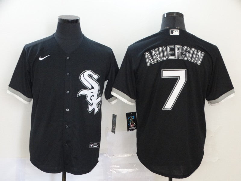 Men's Chicago White Sox Tim Anderson #7 Black Replica Baseball Jersey