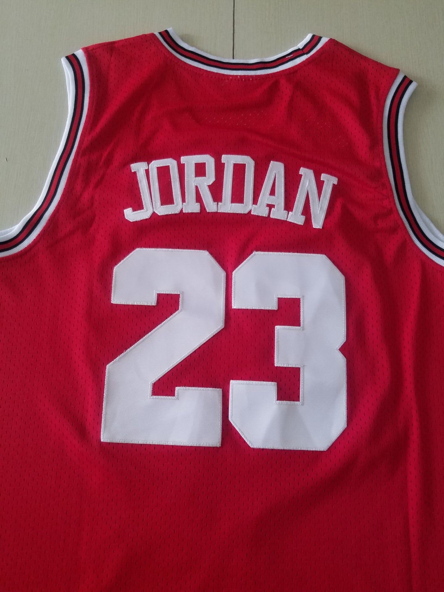 Men's Chicago Bulls Michael Jordan #23 NBA Red Hardwood Classics Authentic Jersey