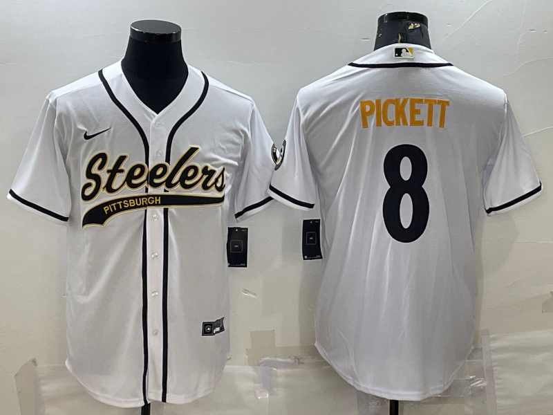 Men's Pittsburgh Steelers Kenny Pickett #8 White Player Jersey