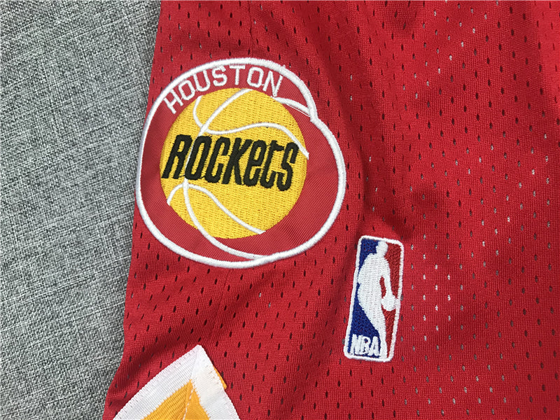 Men's Houston Rockets Red Hardwood Classics Basketball Shorts