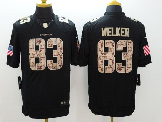 Men's Denver Broncos Wes Welker #83 Black Game Player Jersey