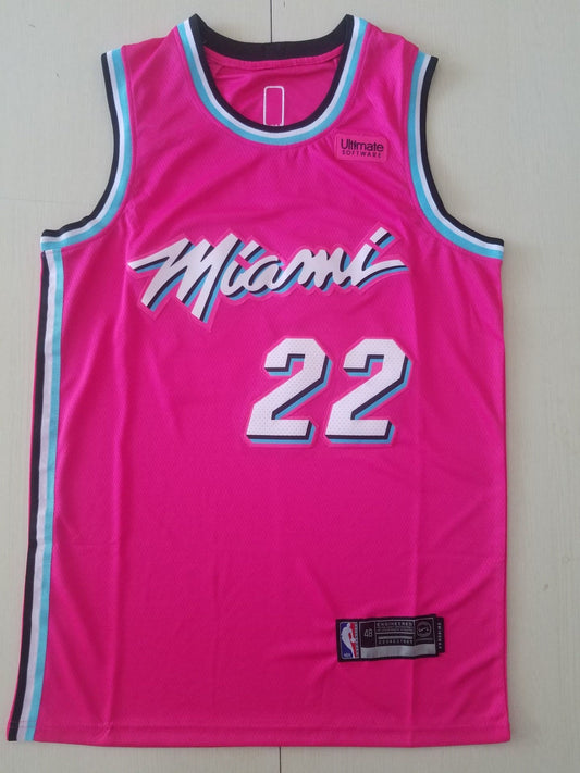 Men's Miami Heat Jimmy Butler #22 NBA Pink Swingman Jersey