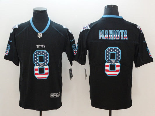 Men's Tennessee Titans Marcus Mariota #8 Black Alternate Game Jersey