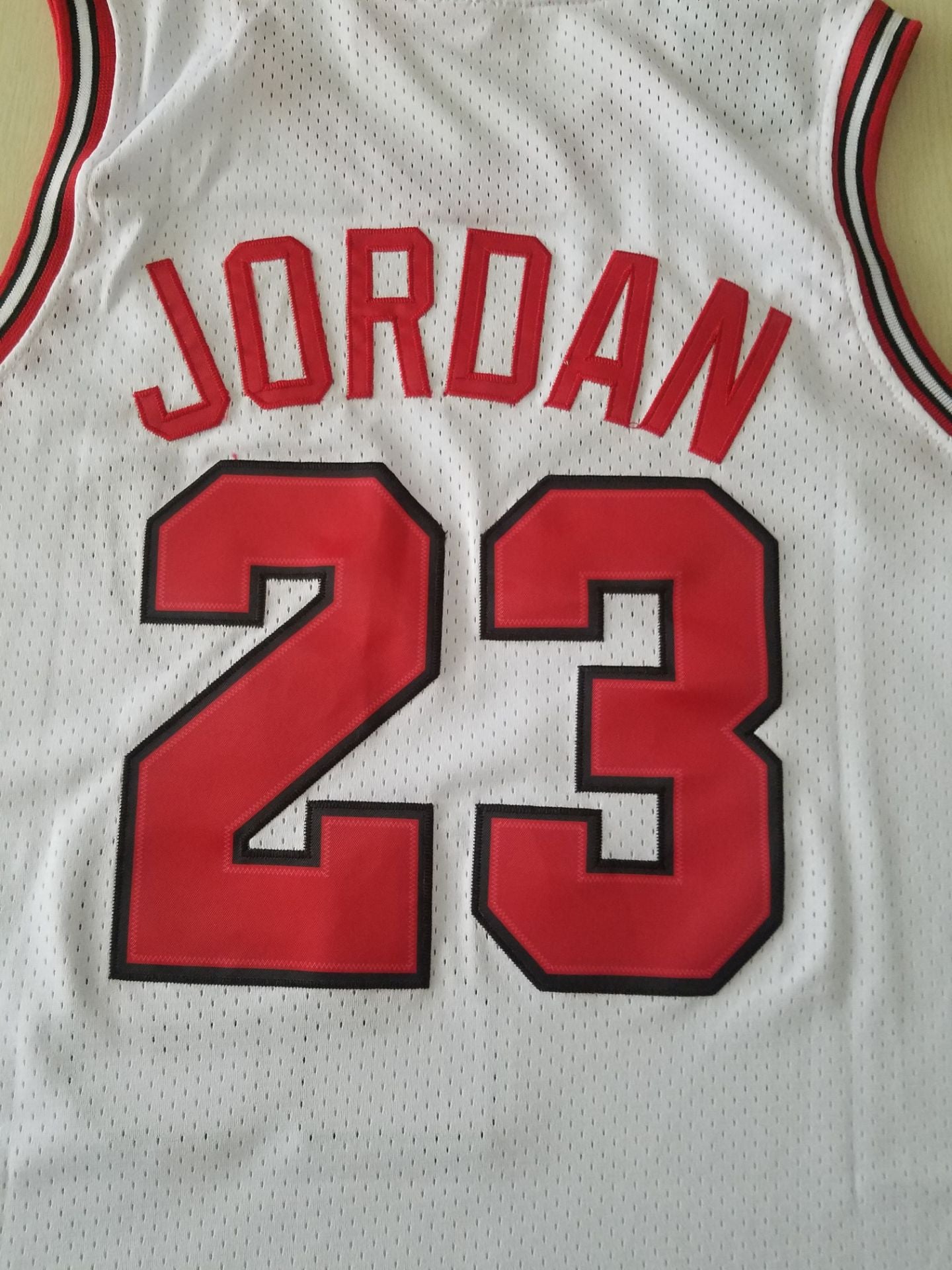 Men's Chicago Bulls Michael Jordan White 1984-85 Hardwood Classics Jersey