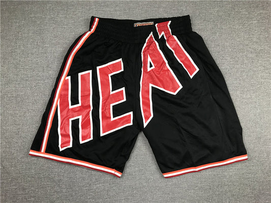 Men's Miami Heat Big Face Black Basketball Shorts